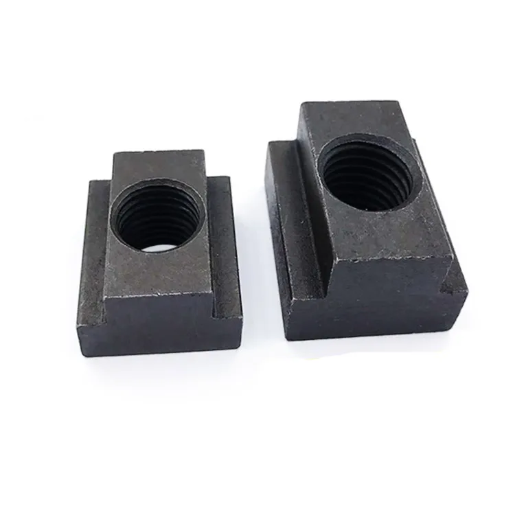 T-Slot Nut-5pcs Black Oxide Grade 8.8 Carbon Steel T-Slot Nut T-Nut Tapped Through M6 Thread 