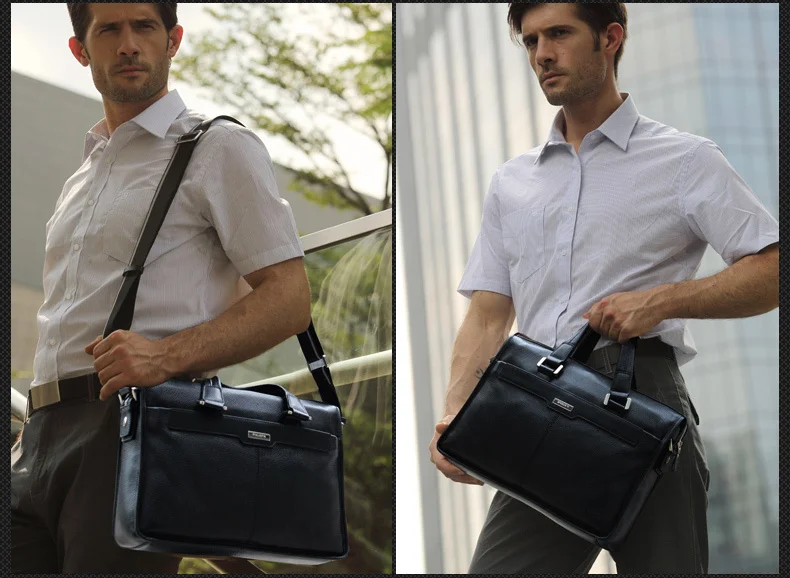 Портативный сумки Для мужчин из натуральной кожи Бизнес сумка Портфели большая сумка из воловьей кожи Портфели ноутбук сумка