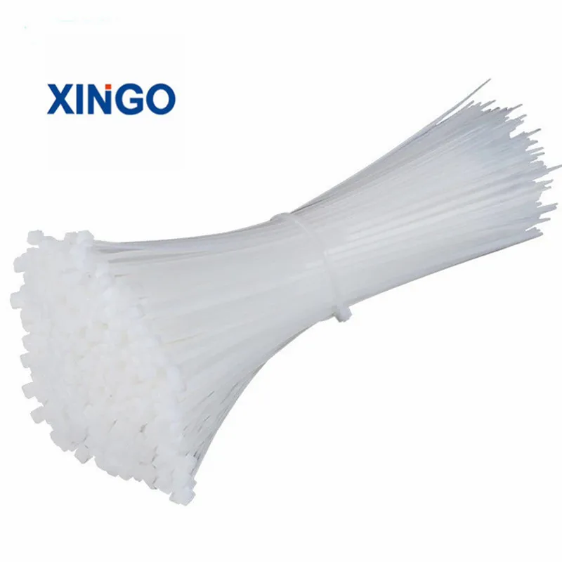 

Xingo 120mm Self-locking Nylon Cable Ties 1000pcs Plastic Zip Tie 18 lbs UL RoHS SGS Approved Loop Wrap Ties