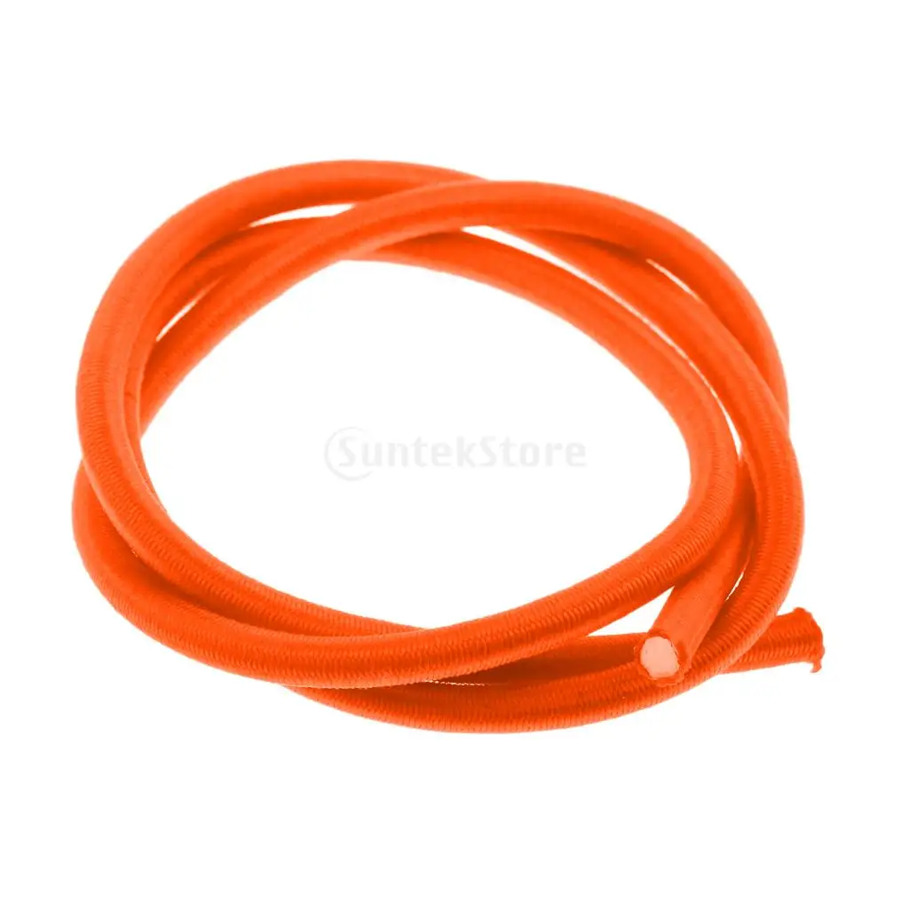 Black/Orange 4mm Marine Bungee Rope Shock Cord Car Truck Roof Racks Trailers Boats Kayaks Tie Down 0.5 2 20 30 50 75m