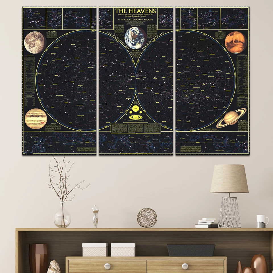 3 Paneles De Imagenes Artisticas Pinturas Impresas En Lienzo