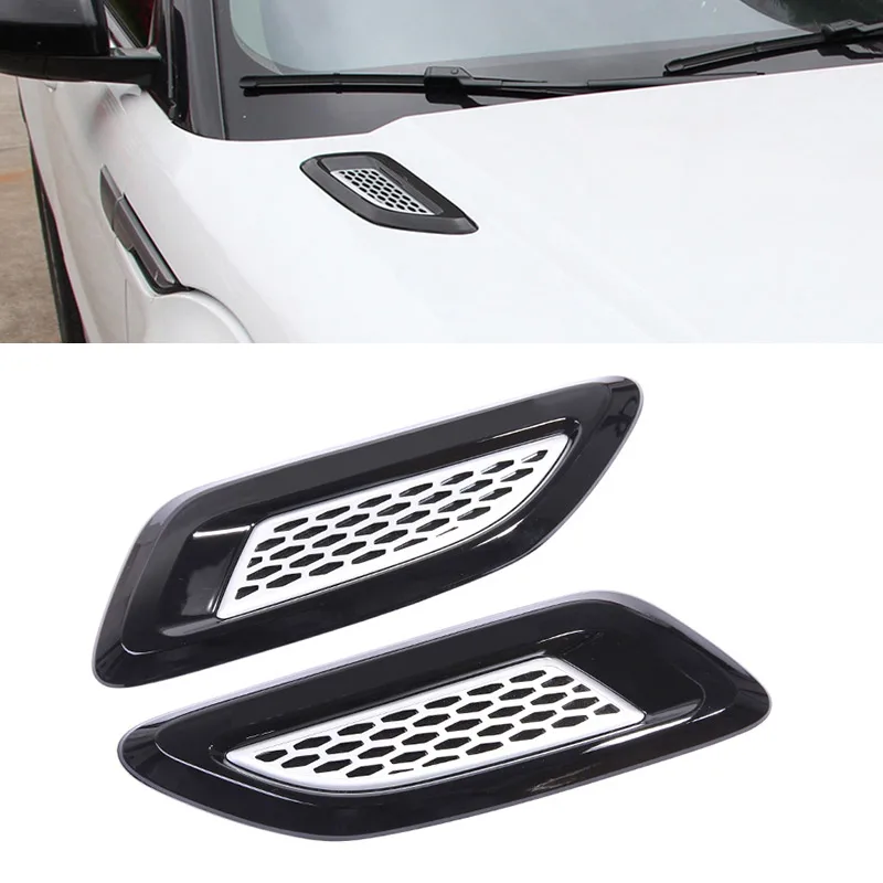 

Car Head Engine Hood Air Vent Outlet Cover Trim 2pcs For Land Rover Discovery 4 Freelander 2 For Range Rover Evoque Sport