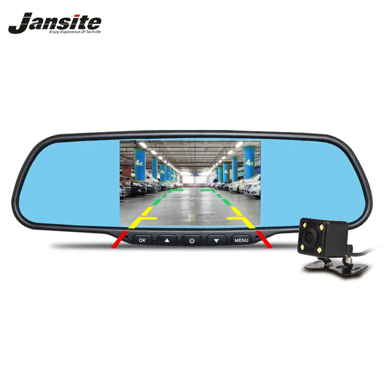 Kopen Jansite Auto DVR Dual Lens Spiegel Beugel installatie Auto Camera 1080 p nachtzicht Video Recorder Achteruitkijkspiegel Dash Cam auto