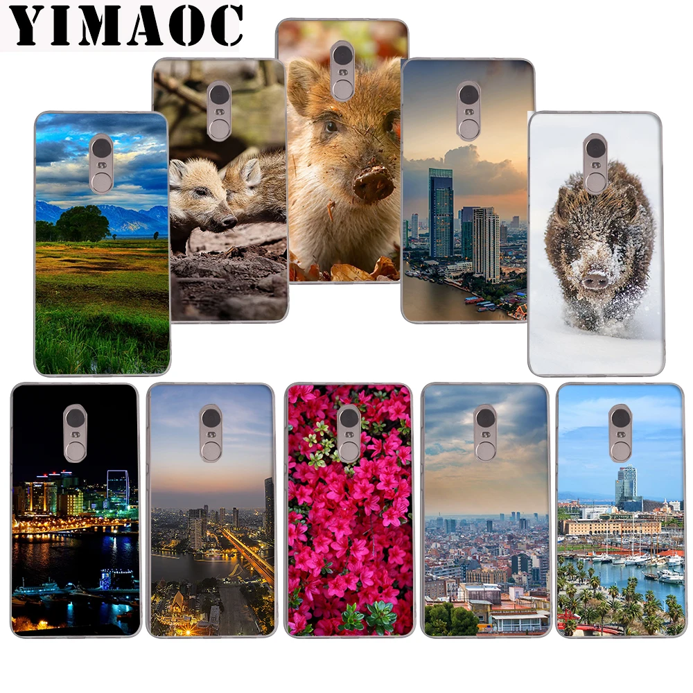 

YIMAOC 238z pig city flower Soft Case for Xiaomi Mi a1 a2 f1 6 8 lite se mix 2s Redmi 5 6 6a S2 Plus 5A Note 5 6 Pro 4 X