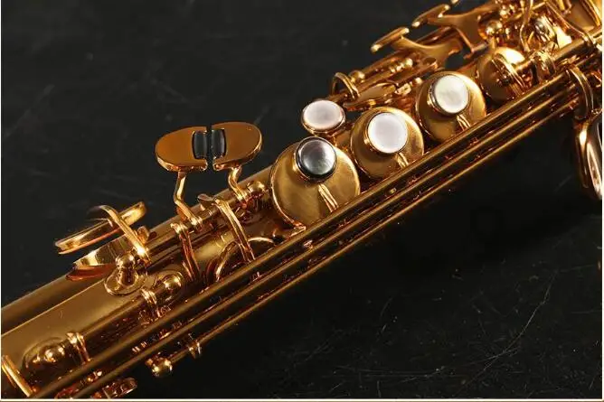 Франция Rollinsax RSS-9901 сопрано Sax шаг бемоль золото разделение прямые саксофоны латунь музыкальный рупор Professional класс