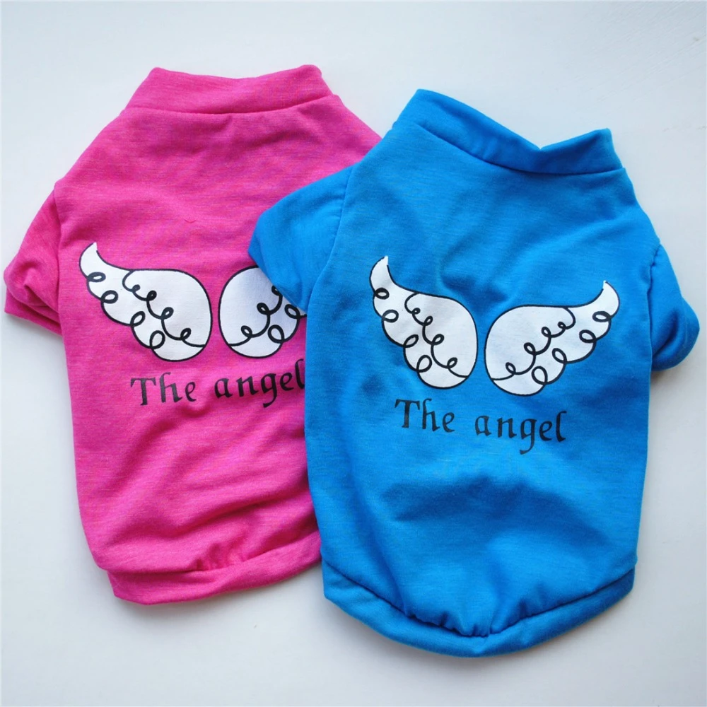 Tinghao Small Dog Clothing Angel Wings Four Color Selection Pet Shirts Clothes Spring Summer Season Xs L Size Animal Apparel Apparel Apparel Dog Aliexpress