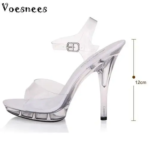 Босоножки женские прозрачные на очень высоком каблуке 7 20 см|transparent crystal|ultra highsandals