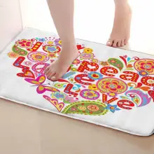 Коврик для ванной комнаты в стиле сердца, забавный Противоскользящий коврик для ванной, аксессуары для душевой занавески, соответствующие вашей душевой занавеске