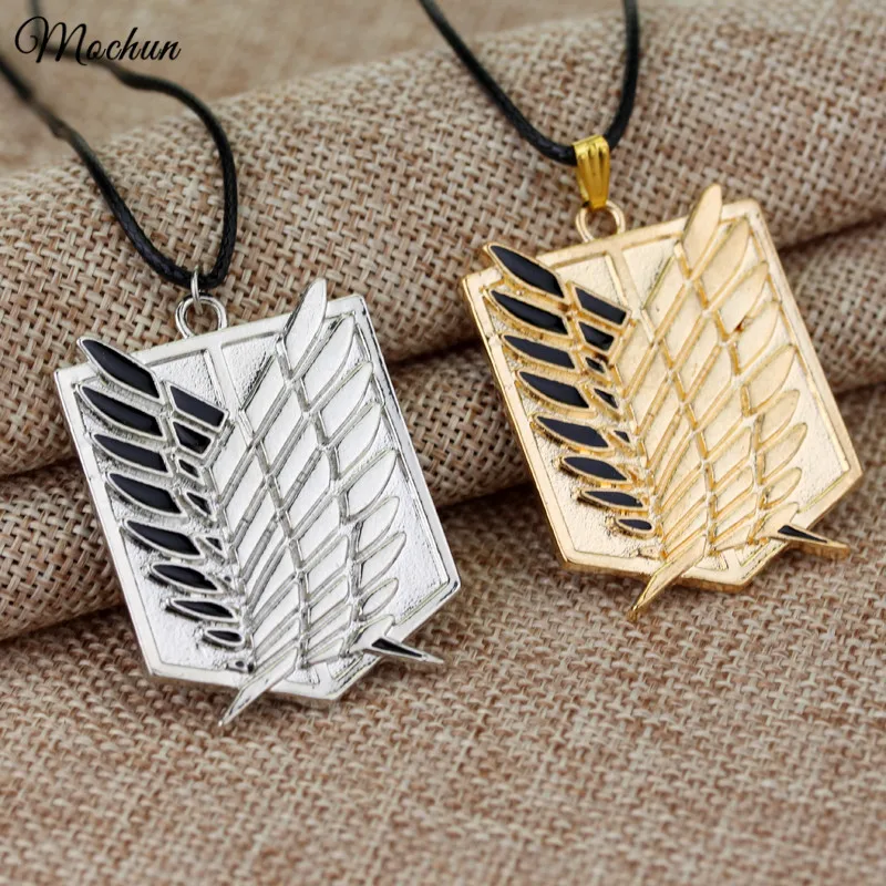 MQCHUN Metal Anime Attack On Titan Wings Of Liberty Pendant Choker 