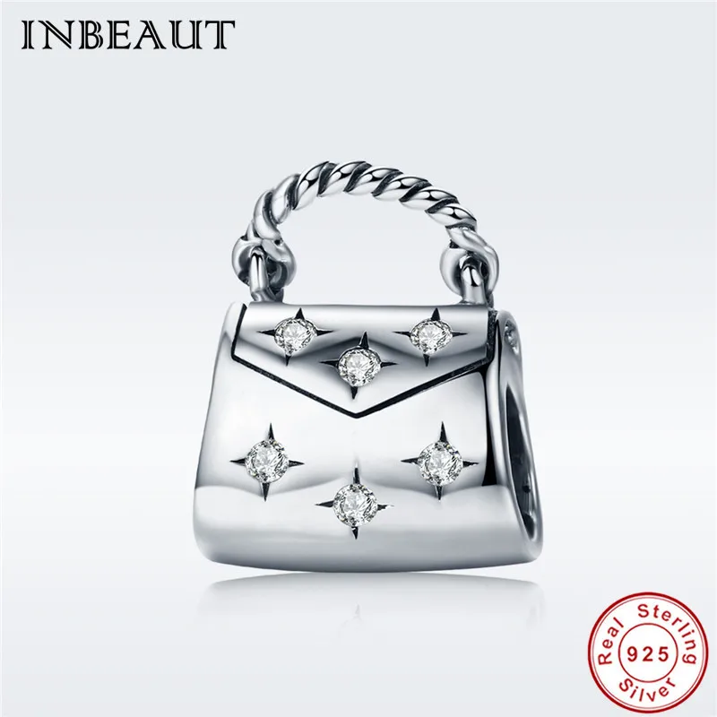 

fit Pandora Bracelet 925 Sterling Silver Luxury Fragrant Bag Charm 100% S925 White Zircon Starlight Beads Necklace Pendant