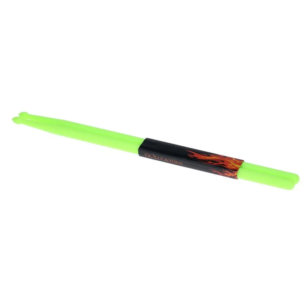 Пара 5А барабанные палочки нейлоновая палочка для барабанного набора легкий профессиональный зеленый