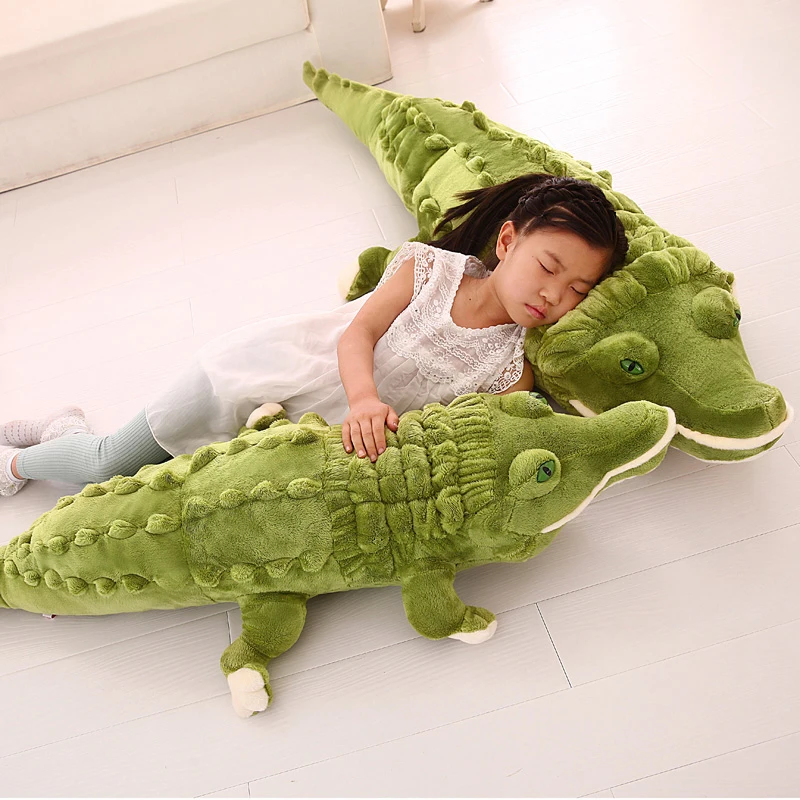 

stuffed plush cartoon prone green crocodile sofa back cushion soft toy home decoration birthday gift a2160