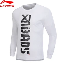 Li-Ning мужские баскетбольные майки BAD 5 свободные хлопок дышащая подкладка спортивные футболки с длинными рукавами Топы ATLP021 CJFM19