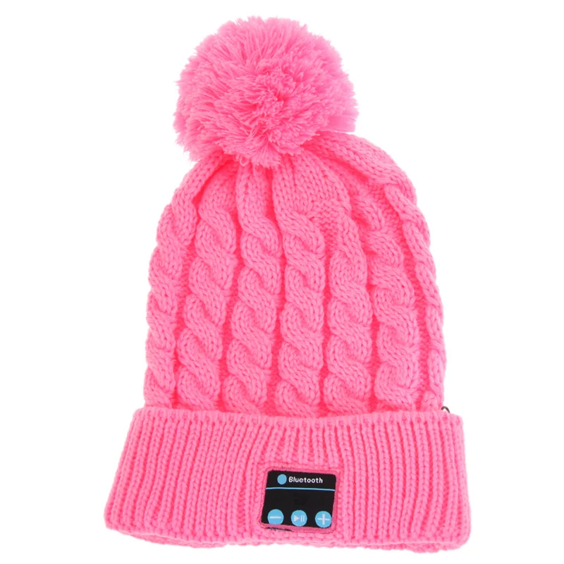 

Women Winter Warm Wireless Sport Bluetooth Headset Smart Cap Headphone Speaker Soft Warming Bluetooth Beanie Hat For Smartphone