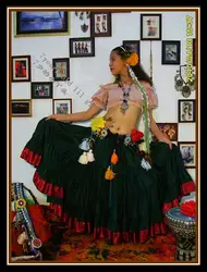 Хлопок 4 Многоуровневое 18 ярдов Ats Цыганский родовой юбка для танца живота с границы EI23