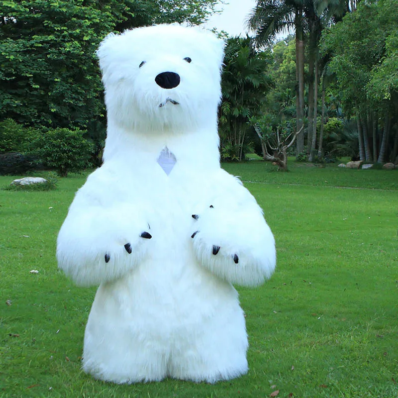 

New Style Big White Bear Inflatable Costume Party Cosplay Costume Advertising 2.6M Tall Customize Halloween Costumes For Adult