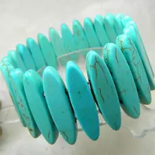 Минимальный Order1) 7-30 мм синие турецкие каменные бусины браслет для женщин дизайн ювелирных изделий женский браслет рождественские подарки 7,5 дюймов