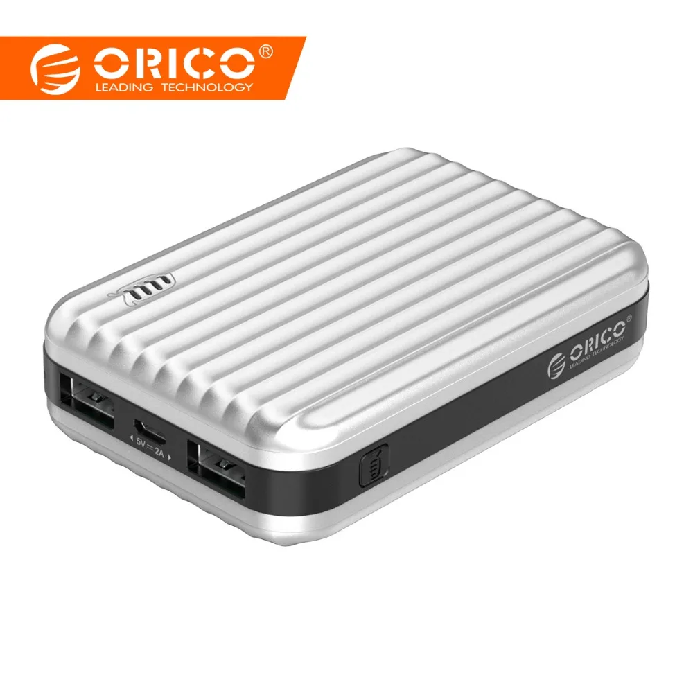 

ORICO 10000mAh Polymer Power Bank Micro USB 5V2A Dual Ports with Charging Power Display Mini-Size Carried on Plane for iPhone