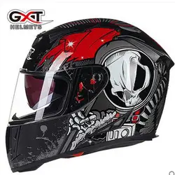 Новые оригинальные GXT анфас шлемы зимние теплые двойной козырек мотоциклетный шлем Casco мотоцикл capacete
