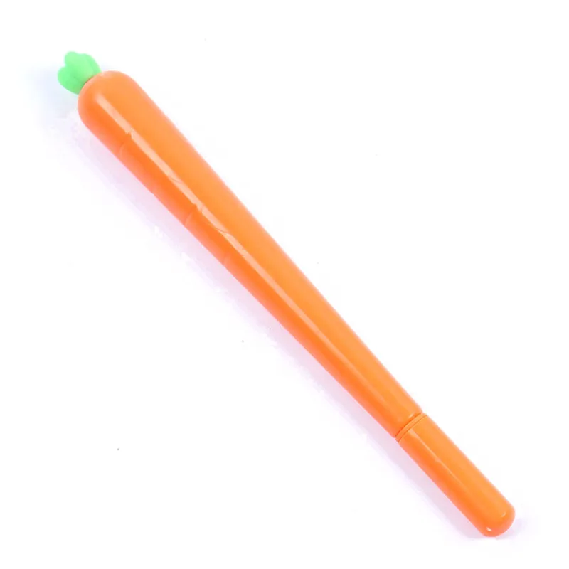 1 шт. Новое поступление Kawaii морковь мм 0,5 мм пластик гель черные чернила для ручки милые ручка для подписей, канцелярские подарок для детей школьные офисные принадлежности