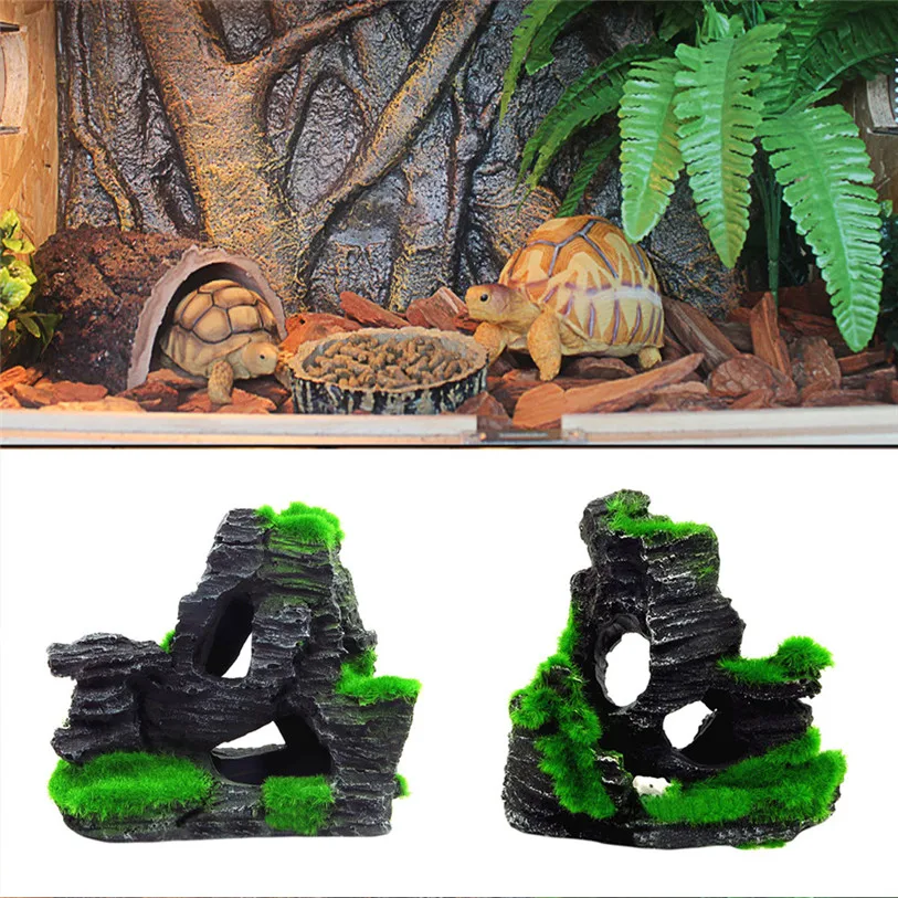 

Mountain View Aquarium Rockery Hiding Cave Tree Fish Tank Ornament Decoration Creative Underwater Micro Landscape 50MC7