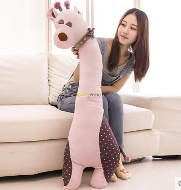 Fancytrader 43'' 110cm Super Soft Lovely Plush Jumbo Giraffe Toy,3 colors Available! Best Gift for Kids, and Decoration Dolls, Free Shipping FT50064(4)