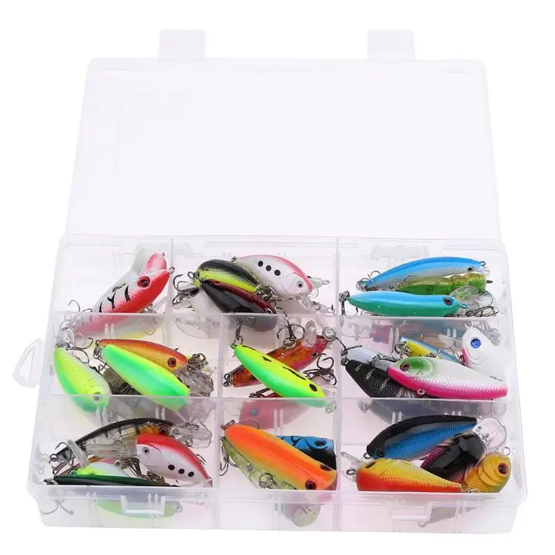 

43pcs Mixed Fishing Lure Set Artificial Bait Fishing Kit Minnow Fishing Wobblers 43 Colors Crankbait Hard Fishing Tackle Pesca