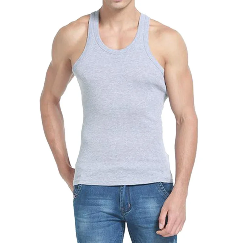 SHUJIN, Мужская майка, хлопок, тонкая, Gymwear, летняя, повседневная, одноцветная, без рукавов, рубашки, майка, мужская, для бодибилдинга, фитнеса, тощий жилет