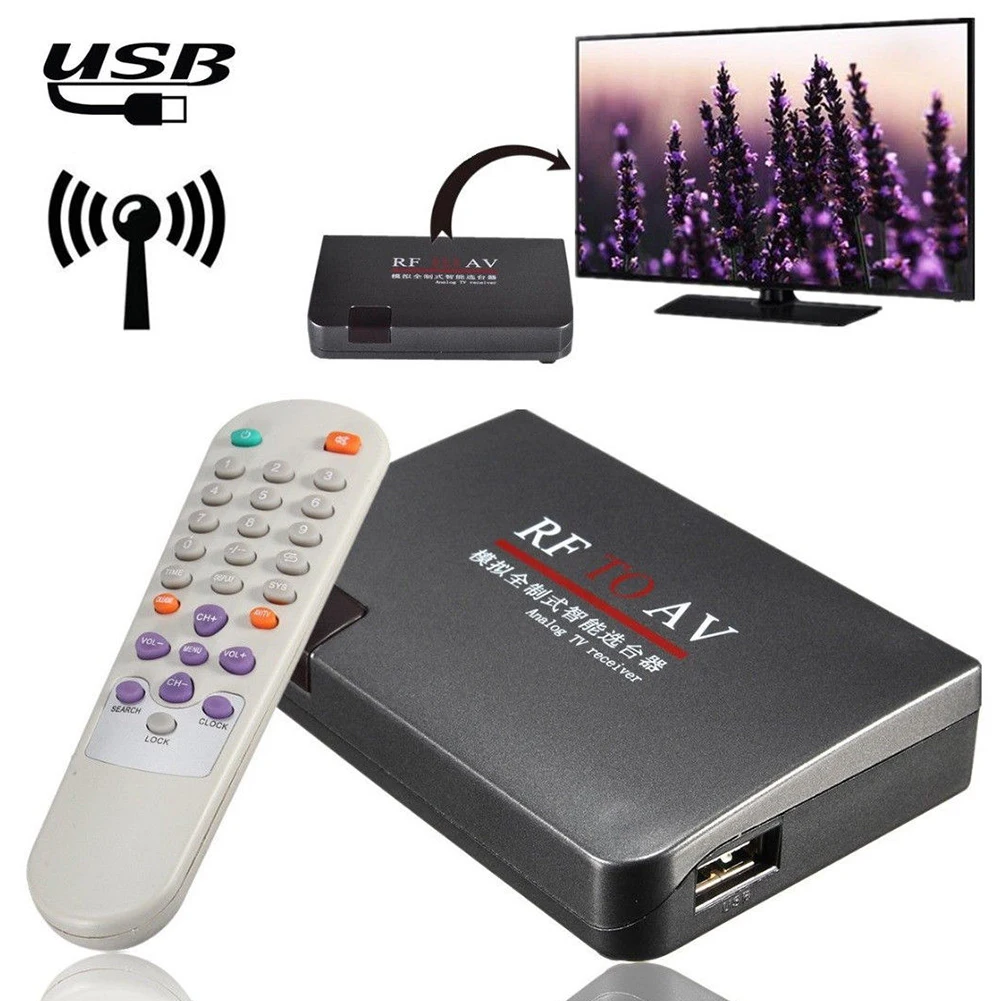 

Easy Operation Modulator Stable Signal Home Use RF To AV Efficient Analog Converter TV Receiver Remote Control