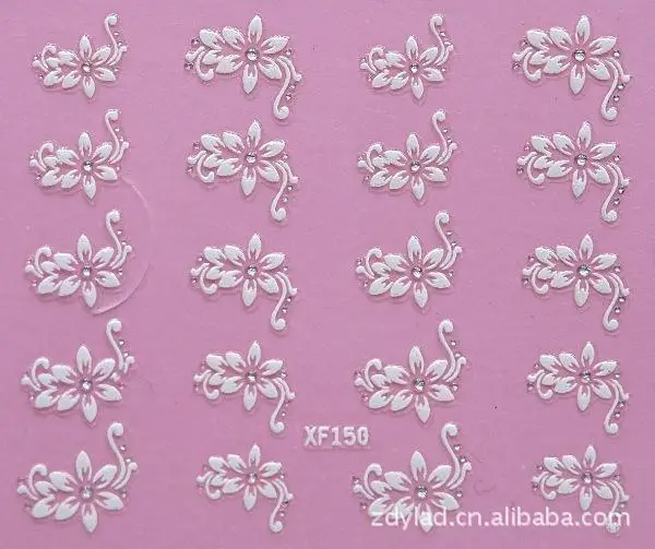 3D flower design Water Transfer Nails Art Sticker decals lady women manicure tools Nail Wraps Decals wholesale