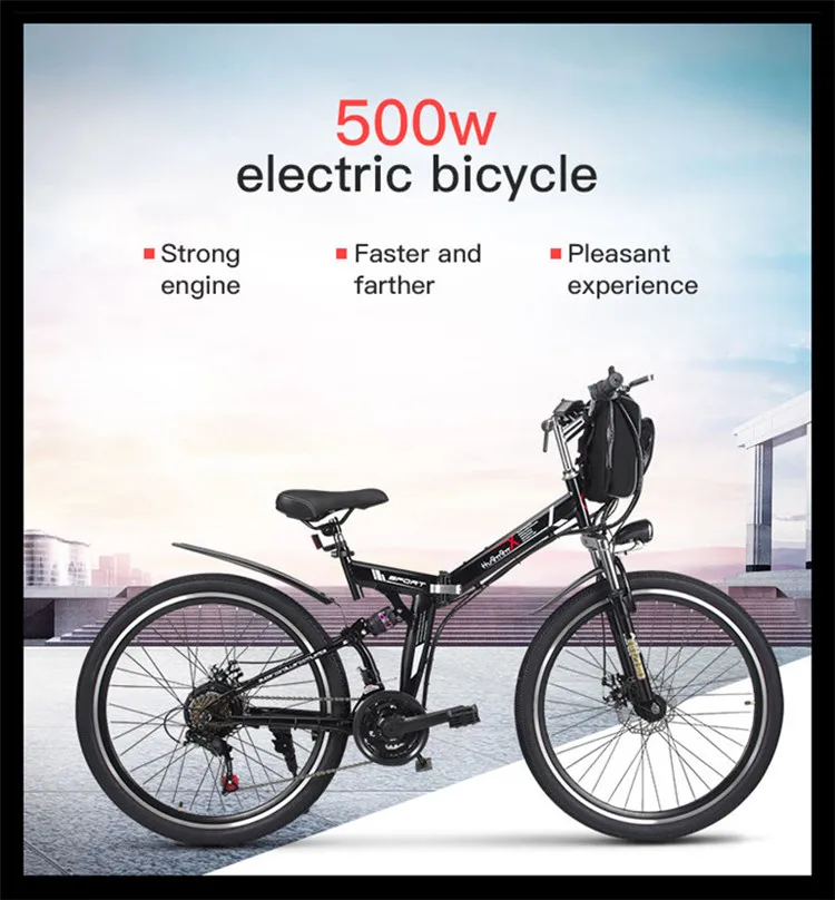 Cheap 26inch electric mountain bike 48V lithium battery  500w high speed motor max speed 42km/h Soft tail electric ebike 2