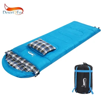 

Desert&Fox Cotton Flannel Sleeping Bags with Pillow,Winter Type Portable Backpacking Compression Sack Camping Sleeping Bag