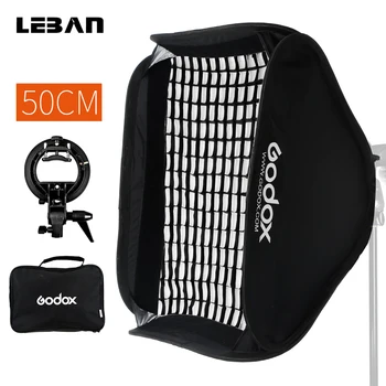 

Godox 50x50cm 20"x20" Ajustable Flash Honeycomb Grid Softbox with Bowens Mount S-type Bracket for Studio Flash Light Shooting