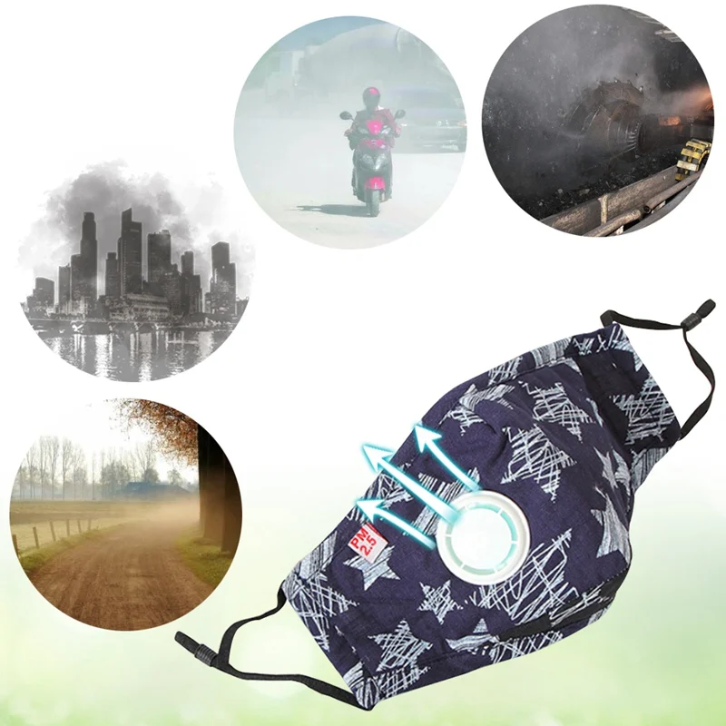

Men Women Anti Haze PM2.5 Mask Breath Valve Anti-dust Cotton Mouth Mask Activated Carbon Filter Respirator Mask