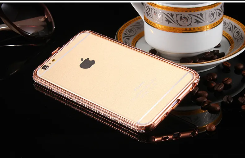 KISSCASE Bling Стразы Dinamond бампер на для iPhone 6 6s Plus бампер Fram Bling металлическая рамка для iPhone 6 6s Fram обода крышка