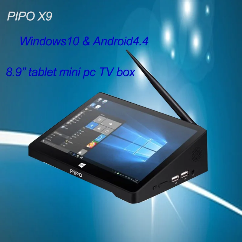 PIPO X9 HDMI Mini PC Windows10 Android4.4 Dual Boot 8,9 zoll Tablet Mini PC Intel Z3736F Quad Core Mini Computer BT4.0