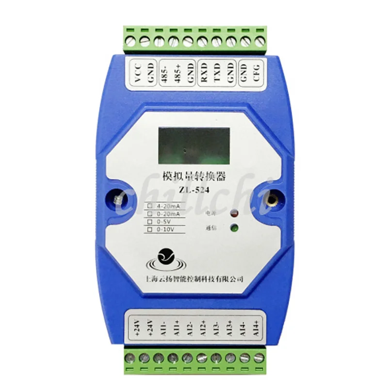 4-20mA к RS485 4 аналоговый входной модуль сбора 0-10V Высокая точность MODBUS-RTUwith ЖК-дисплей