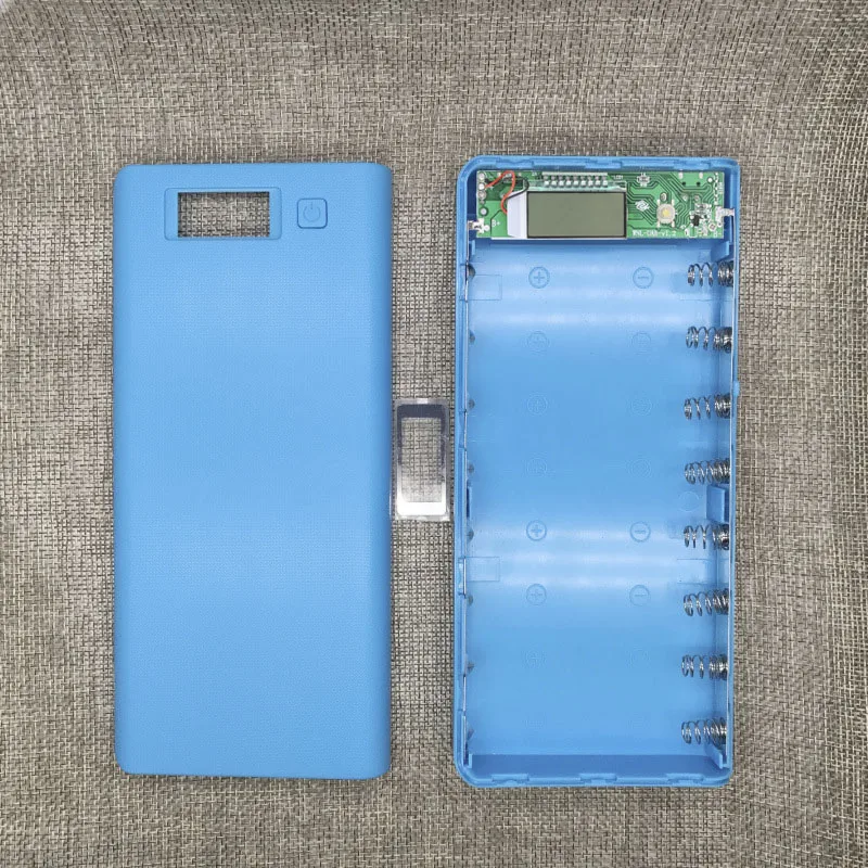 DIY 8x18650 портативный батарея запасные аккумуляторы для телефонов в виде ракушки коробка ЖК-дисплей Dual USB пауэрбэнк батарея коробка мобильный