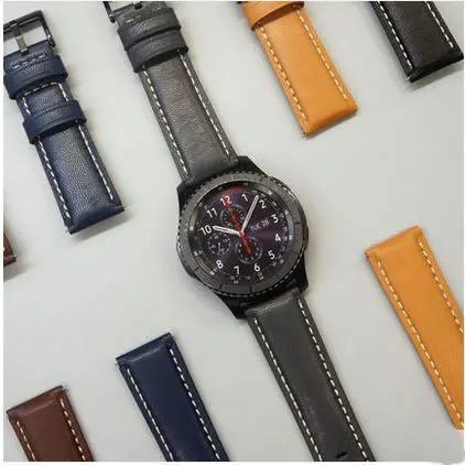 AKGLEADER ремешок для samsung Galaxy Watch 46 мм gear S3 22 мм ремешок из натуральной кожи браслет для huawei Watch GT Amazfit