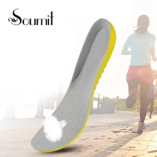 Soumit эластичные дышащие спортивные стельки для мужчин и женщин для бега, скалолазания, амортизирующие массажные стельки