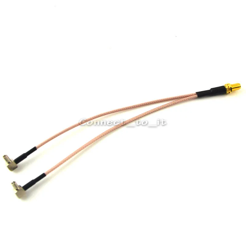 5 шт. штекер SMA Y типа 2 TS9/штекер CRC9 кабеля Pigtail RG316 RG174 15 см 20 30 см|cable splitter|female male