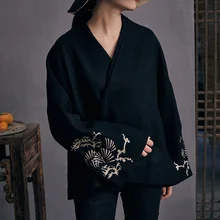 3 цвета Элегантная вышивка с заниженным плечом с расклешенными рукавами шерстяное Женское пальто, плотная свободная широкая шерстяная Верхняя одежда большого размера пальто