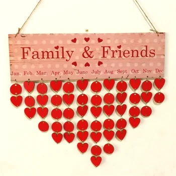 

Vintage Country Style Wood Wall Decoration Craft Large Hanging Calendar Shabby Chic Office Home Decor Perfect Gifts JM00888