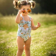 Новинка года; цветочный купальный костюм для маленьких девочек; купальный костюм; милый летний пляжный костюм для малышей; одежда для маленьких девочек