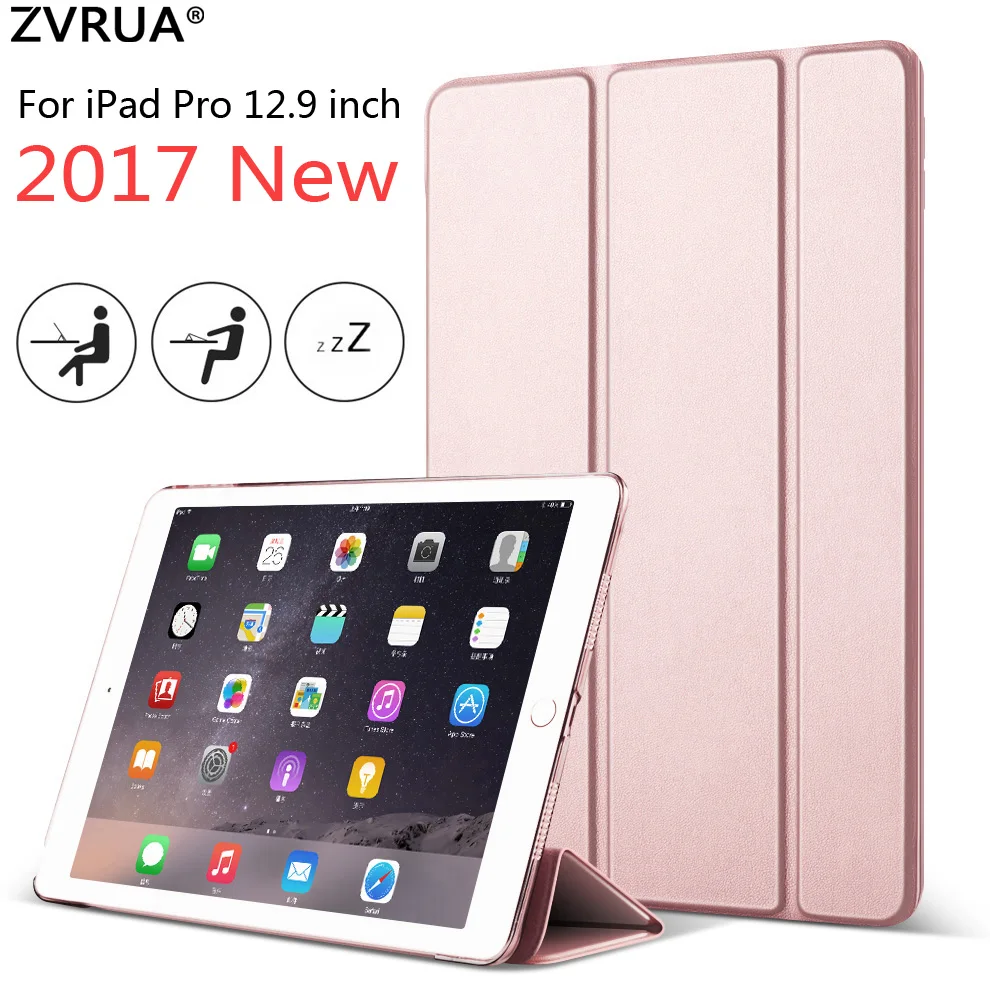 Чехол для iPad Pro 12.9 дюймов Новинка года, zvrua ура Цвет Ultra Slim Искусственная кожа чехол Магнит проснуться сна