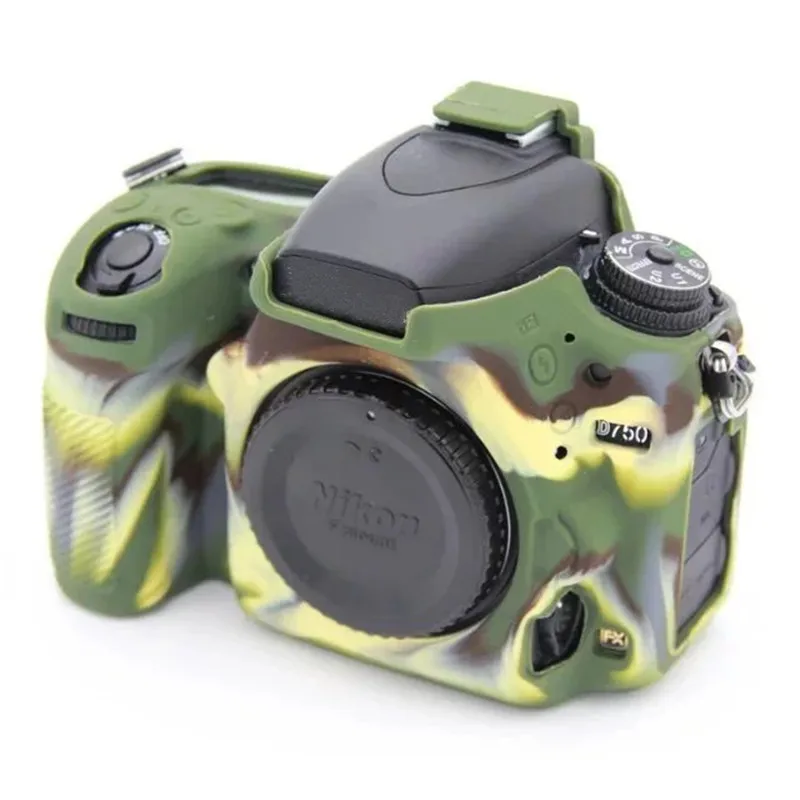 Luxury Camo Soft Silicone Rubber Protective Camera Case Cover For Nikon