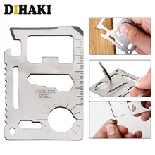 11 в 1 многофункциональный швейцарский нож для походов на открытом воздухе, выживания, охоты, Военный нож для кредитных карт, SOS карманный армейский нож, инструменты