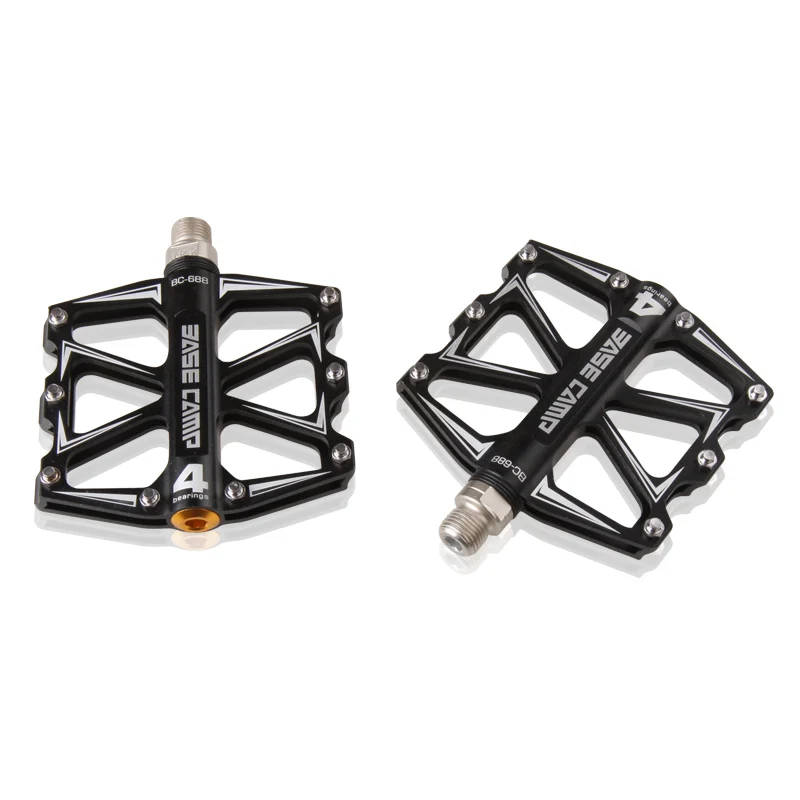 1 PAIR Bicycle Road Mountain Bike Pedals Aluminum Alloy Sealed Bearing Black USA 