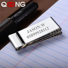 QOONG Men Women Metal Money Clip Wallet Stainless Steel Slim Third Sided Credit Card Money Holder Bill Steel Clip Clamp ML1-005 QOONG Men Women Metal Money Clip Wallet Stainless Steel Slim Third Sided Credit Card Money Holder Bill Steel Clip Clamp ML1-005