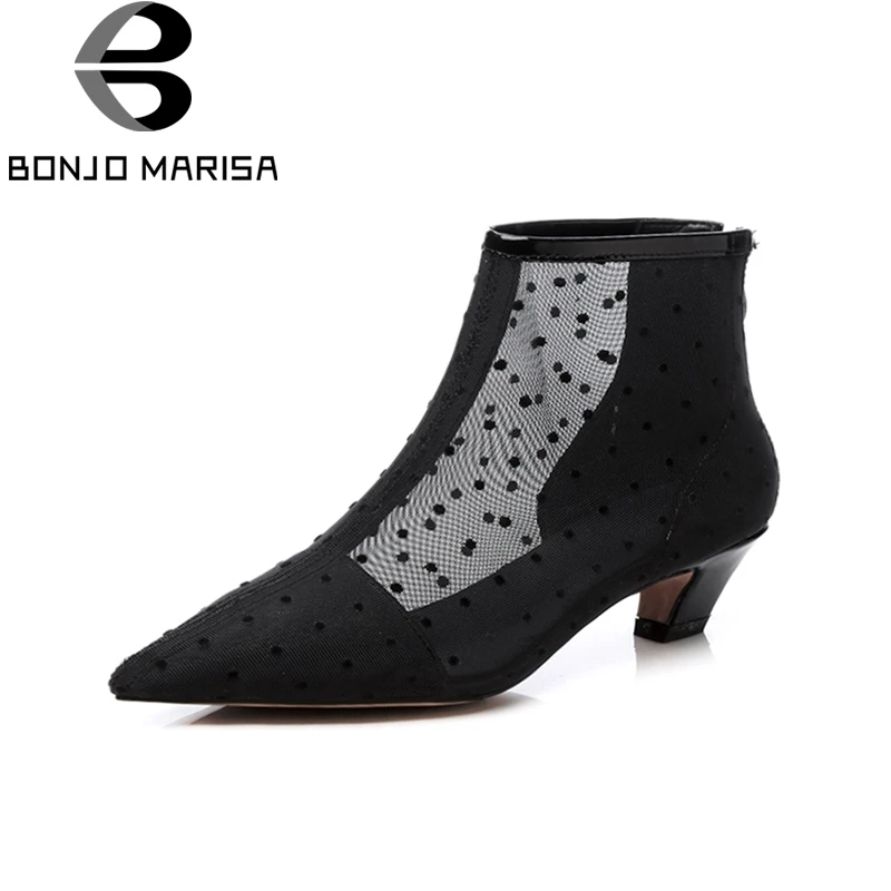 

BONJNOMARISA 2018 Genuine Leather Large Size 34-42 Strange Style Pointed Toe Women Shoes Woman Office Lady Pumps Shoes Woman